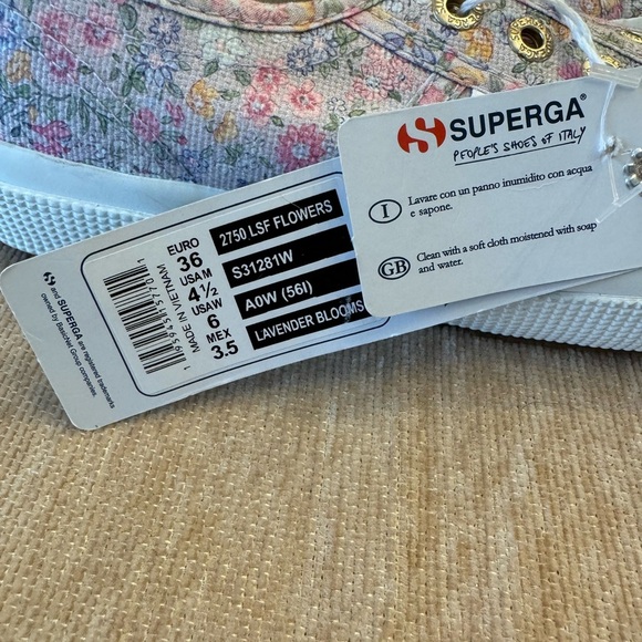 NWT! Superga X LOVESHACKFANCY Floral Canvas Sneakers, sz 4.5 - Picture 6 of 7